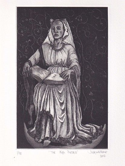 Judy Woodborne, The High Priestess
etching