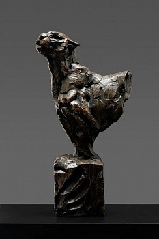 dylan lewis standing leopard iii bust s478 bronze ed.