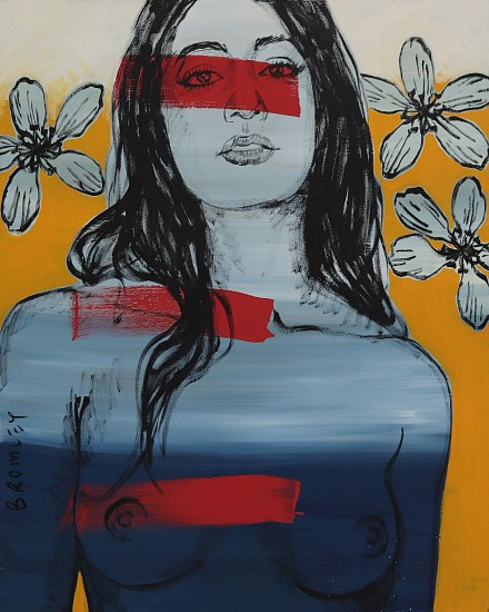 David Bromley, Lauren with Flowers
acrylic and oil on canvas