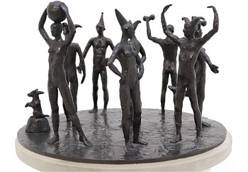 grace da costa circus bronze edition of 8 31 x 49 x 49cm