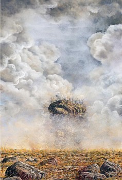 jan tshikhuthula return to innocence 150 x 100cm charcoal and pastel on cotton rag paper gkac