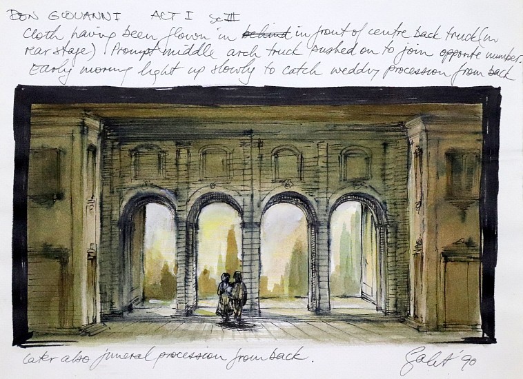Peter Cazalet, Don Giovanni (Act I & III)
ink & watercolor on paper