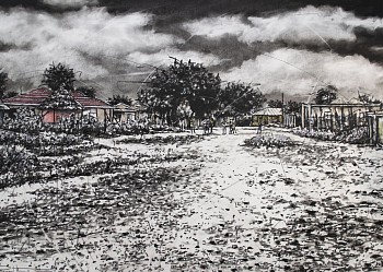 phillemon hlungwani vutomi wa ti langhela life is about choices charcoal and soft pastel on fabriano paper 107 x 151cm