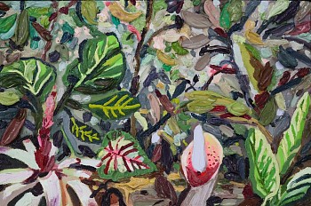 lee ann heath delicious monstera oil on canvas 22.6 x 33cm