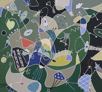 robert slingsby megalithic bandwidth oil on board 45 x 50 cm gkac