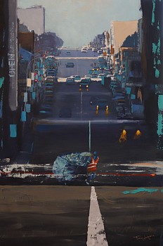 thabang lehobye crossing the line acrylic on canvas 188 x 130cm gkac