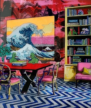 interior of the rising tide acrylic on acrylic glass 80x95cm r48000.