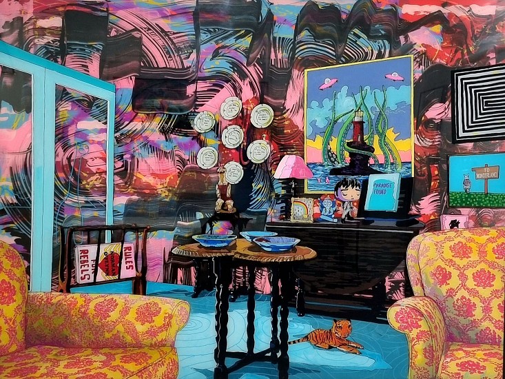 Norman O'Flynn, Interior with Elvis
acrylic paint on acrylic glass