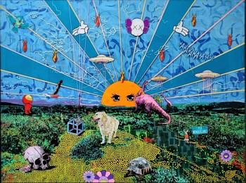 norman o flynn to wonderland 2023 acrylic on acrylic glass & canvas 130 x 170cm gkac