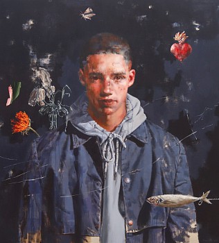 jaco benade bad boy oil on belgian linen 115 x 105cm