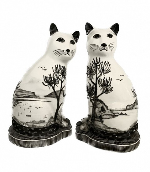 Martin Haines, Lagoon Cat Pair
ceramic