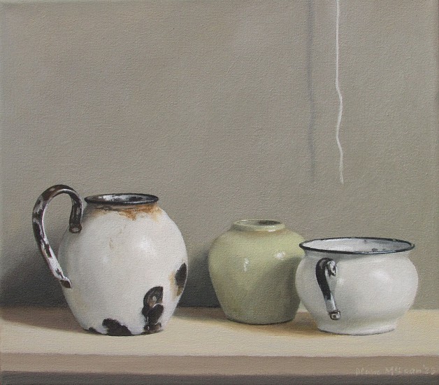 Diane McLean, Ginger Jar with Enamel and String
oil on canvas