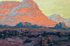 j.h. pierneef bergland suidwes africa oil on board 14 x 24.5cm gkcp 14311 detail 2