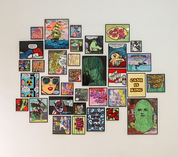 norman o flynn no time for jokes batgirl acrylic on acrylic glass & canvas gkac