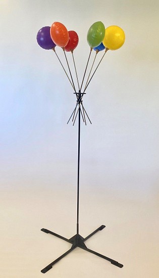 Johann van der Schijff, Ruiker balonne (bouquet of balloons)
Kiaat, mild steel, galvanised steel & enamel paint