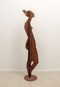 theo megaw nude figure 207 x 40 x 354cm steel gkcp