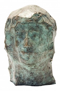 gkac 1699 woman s head h.28cm bronze 1