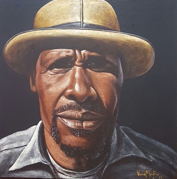 thulani acrylic on canvas 150 x 150 cm