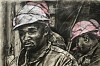 phillemon hlungwani vurhongo sala nkumbeni iv the time has come to go to work 90 x 126 cm charcoal and soft pastel on paper gkac 4342 detail