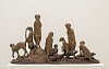 robert leggat meerkat family bronze edition ap 59 x 110 x 20 cm back gks