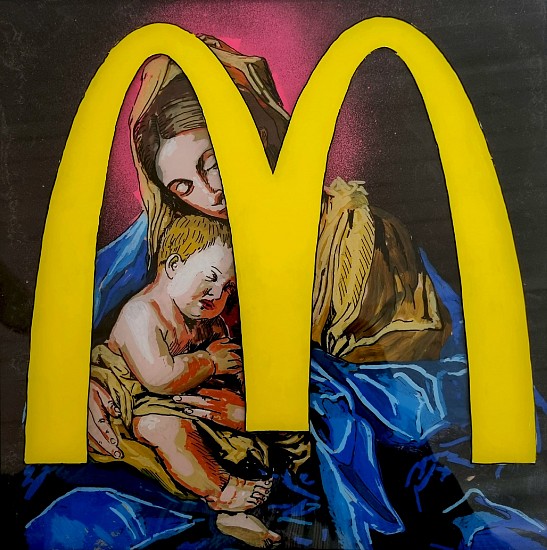 Norman O'Flynn, Mother, child and Mcdonalds
acrylic on acrylic glass & canvas