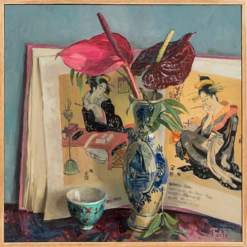 weyers du toit poets and their beauties oil on panel 36 x 36cm