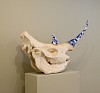 errin straughan dynasty resin rhino skull with ceramic horns gkac 14762 back