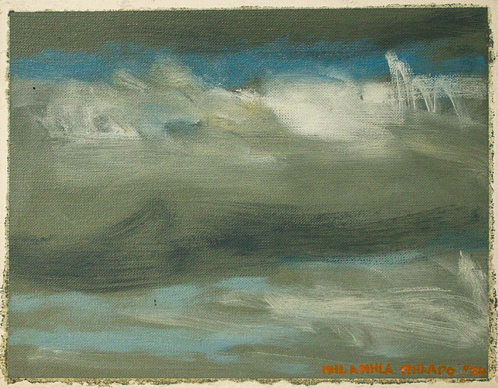 Nhlanhla Nhlapo, Studies of clouds II
oil on canvas paper