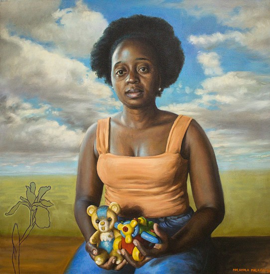 Nhlanhla Nhlapo, The touch of surreal #2
oil on canvas