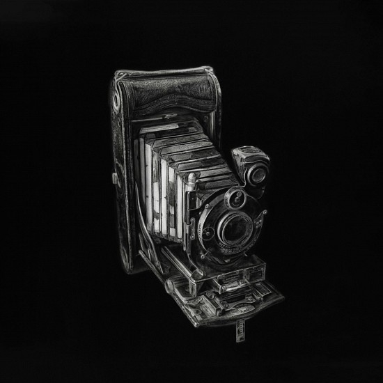 Henk Serfontein, Folding Kodak Camera
charcoal & mixed media on archival paper