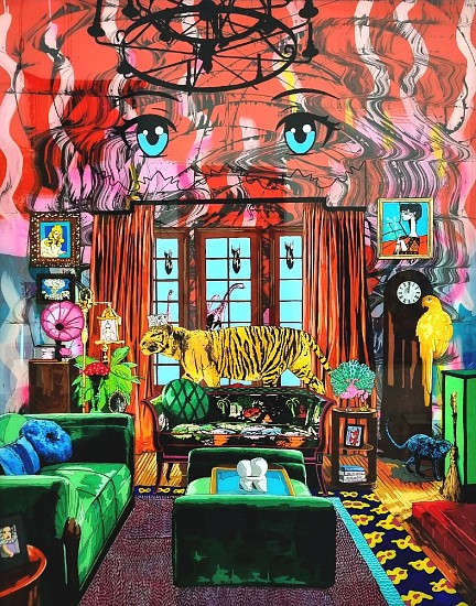 Norman O'Flynn, Interior with Bombay Tigress
acrylic on acrylic glass