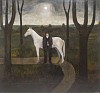 john caple without frame to find a wild pony 87.6 x 91.4cm mixed media on board gkcp