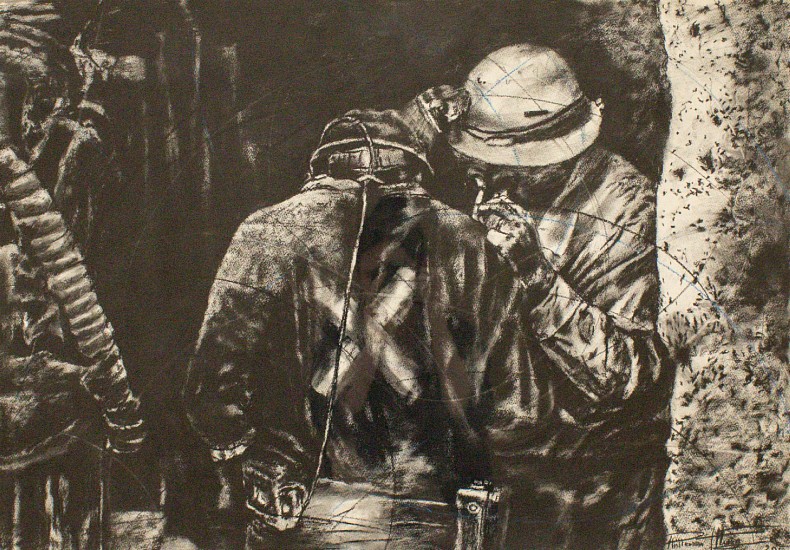 Phillemon Hlungwani, The importance of communication
charcoal and pastel on paper