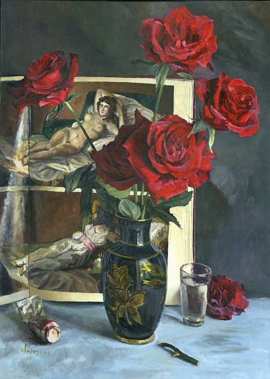 Weyers du Toit, Maya, Maya Carmine Rose
oil on board