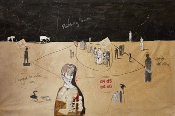 wilma cruise 2020 pointing south mixed media on canvas 2 x 3m