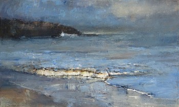 sundown the wedge 60cm x 100cm oil on canvas