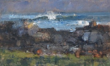 sunset wave break cape agulhas 60cm x 100cm oil on canvas