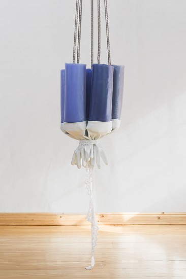 Carola Friess, The Lost Ones
wax casts from surgical fluid,shower hoses,gloves, braid, resin, pigment