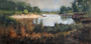 late winter luvuvhu river 80cm x 160cm oil on canvas