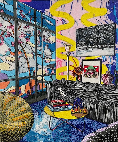 Norman O'Flynn, Interior Of The Warrior
glass beads on board