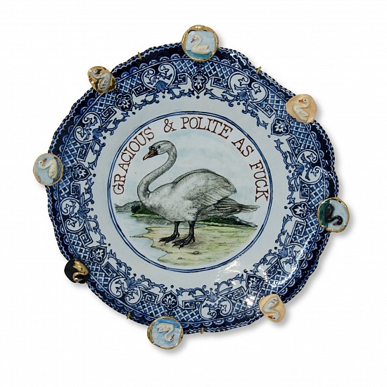 Francke Gretchen Crots, Modern Day Lady
electric fired earthenware,underglaze,transparent glaze,gold lustre,M.O.P lustre, metallic gold on glaze paste