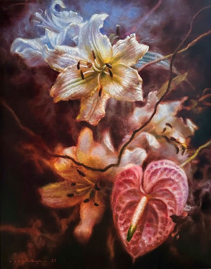 Jaco van Schalkwyk, Anatomy Of A Bloom
Oil on Belgian Linen