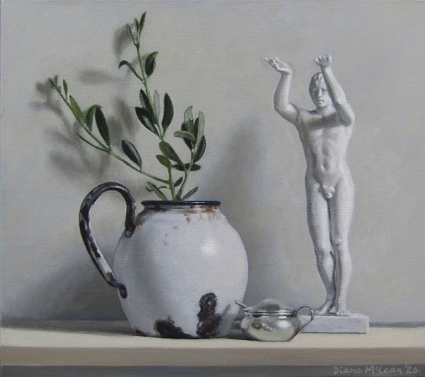 Diane McLean, Still Life With Fresh Olive Branch
oil on canvas