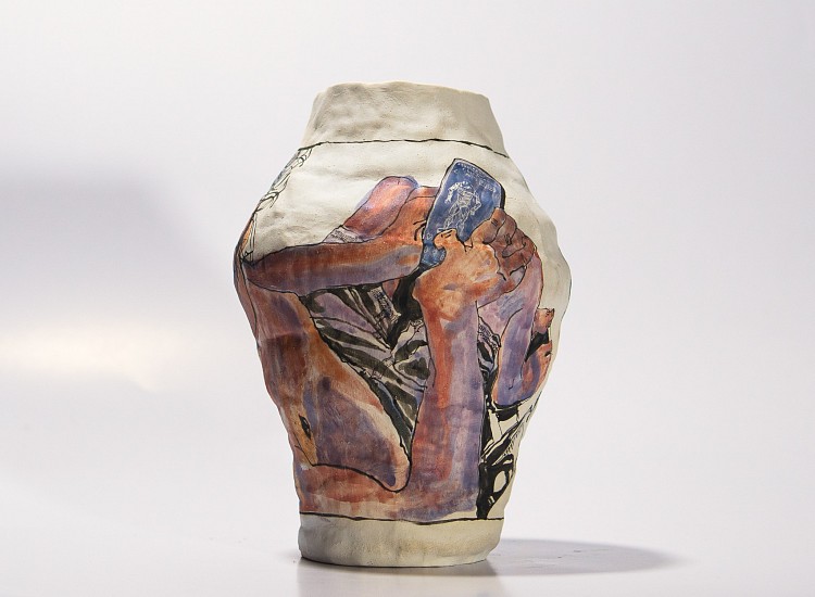 Karlien van Rooyen Michael Beckurts, Disseminating Singularities
stoneware ceramics with sgraffito underglaze
