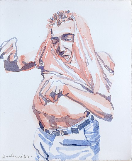 Michael Beckurts, Self Portrait (Twisting, Leaning, Kneeling) V
watercolour on fabriano artistico HP