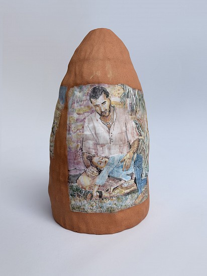 Karlien van Rooyen Michael Beckurts, Dual Home: For Those Who Carry ""Home"" In Different Places Simultaneously
stoneware ceramics with sgraffito underglaze