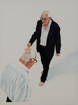 l vermeulen the black suit oil on canvas 101x76cm 2025 gkac