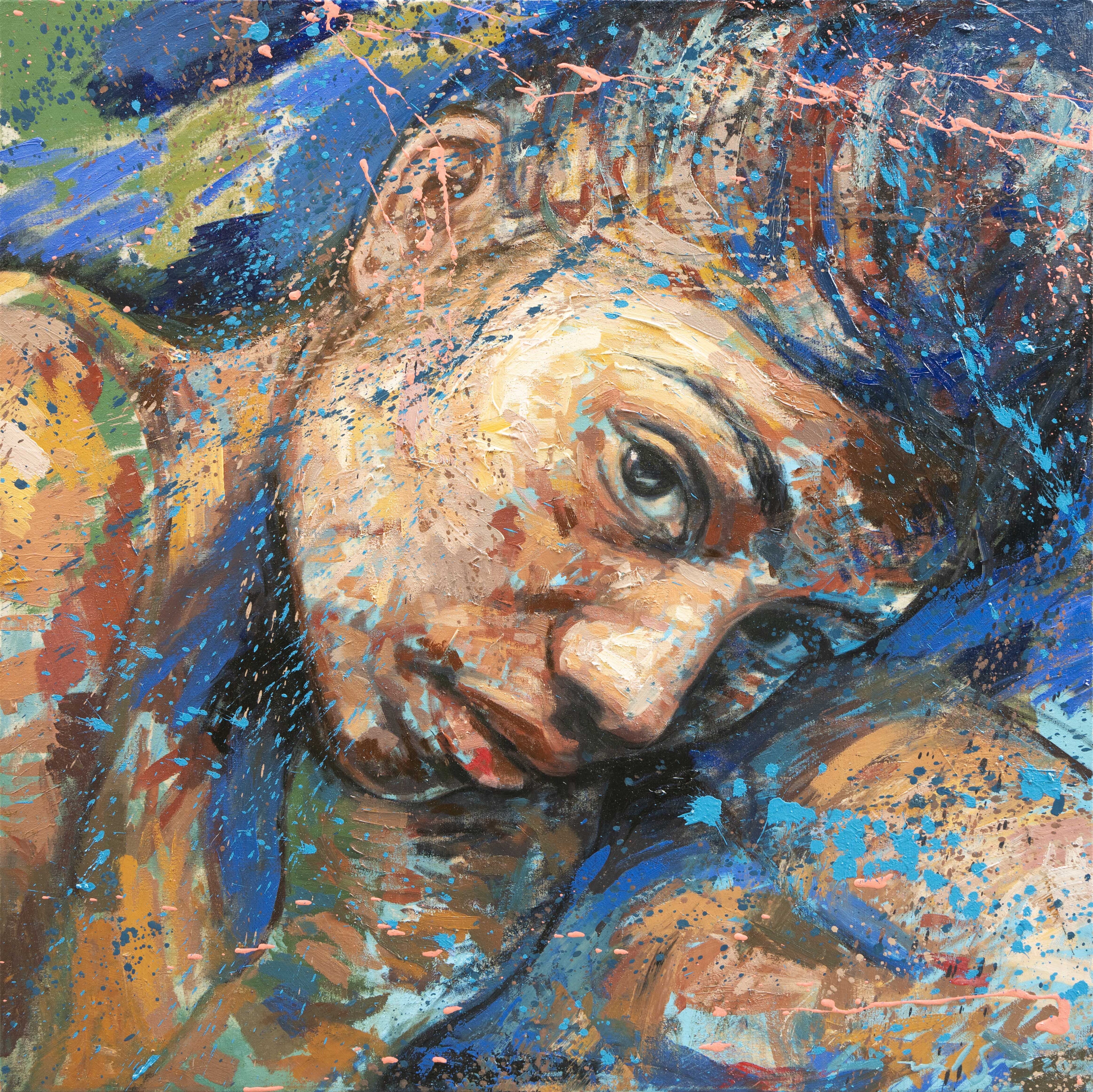 Calm Surge, 2025, oil on linen, 80x80cm